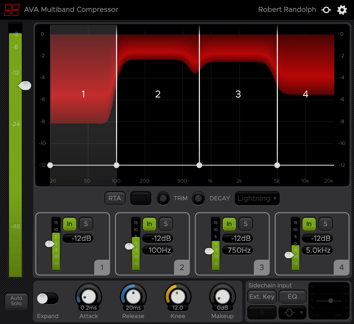 Amplitude Response Setup