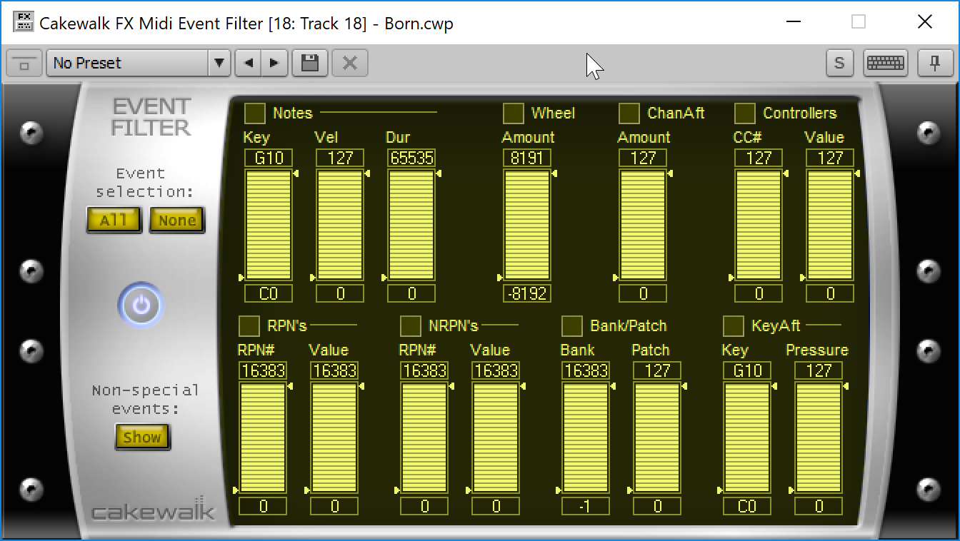 MIDI Event Filter