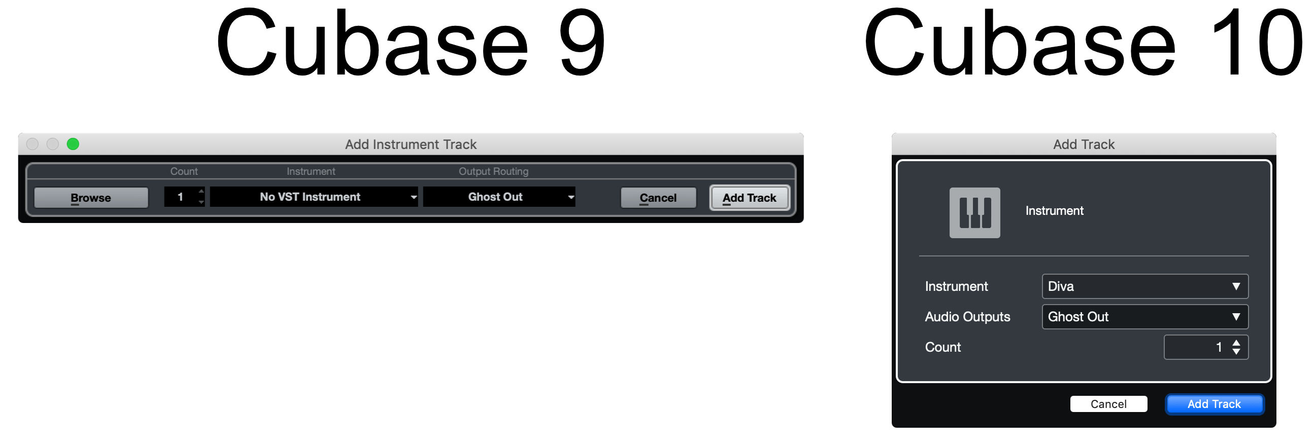 Cubase 9 Comparison Chart