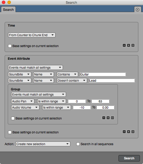 Search Window Example Guitar