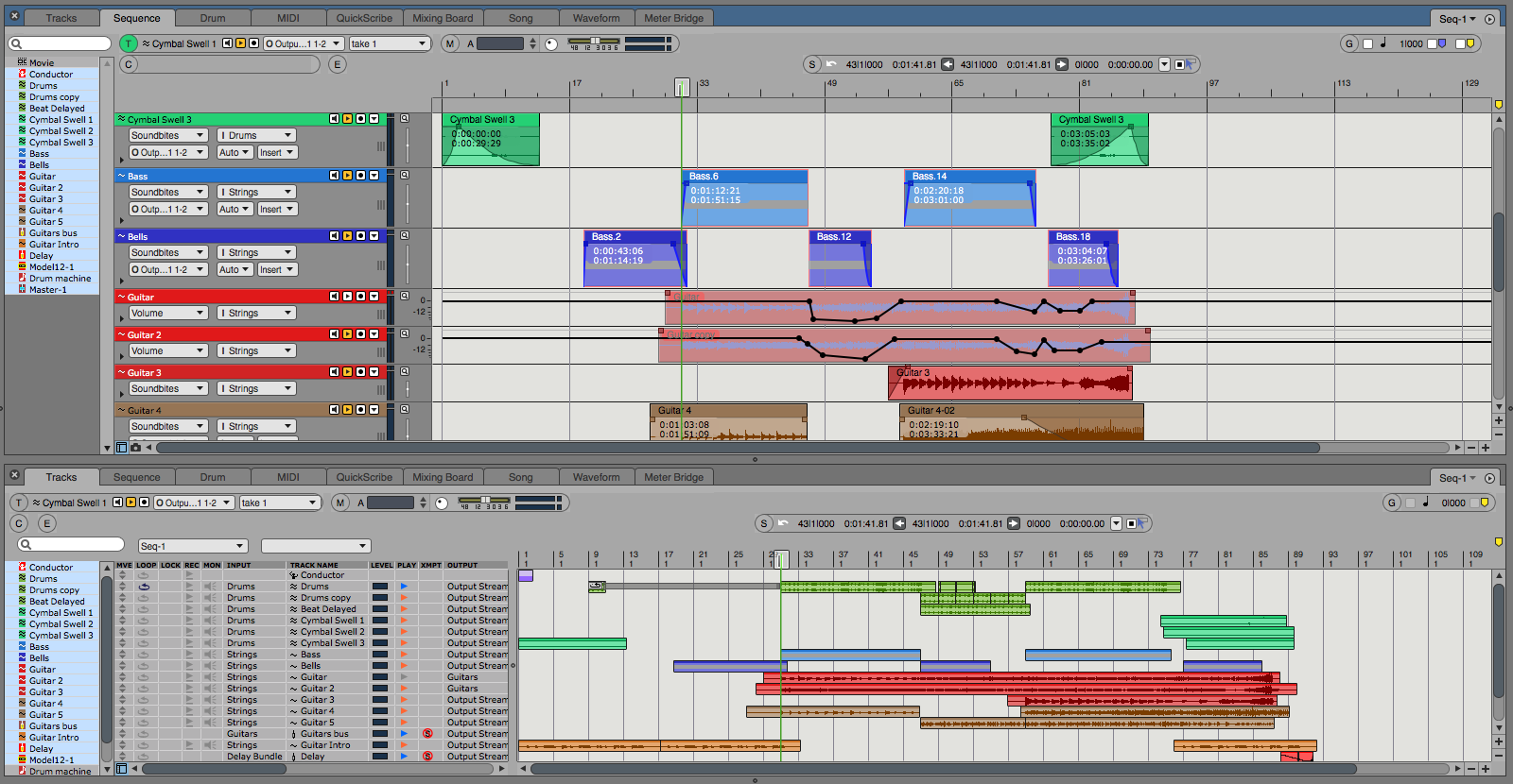 Tracks Overview horizontal split