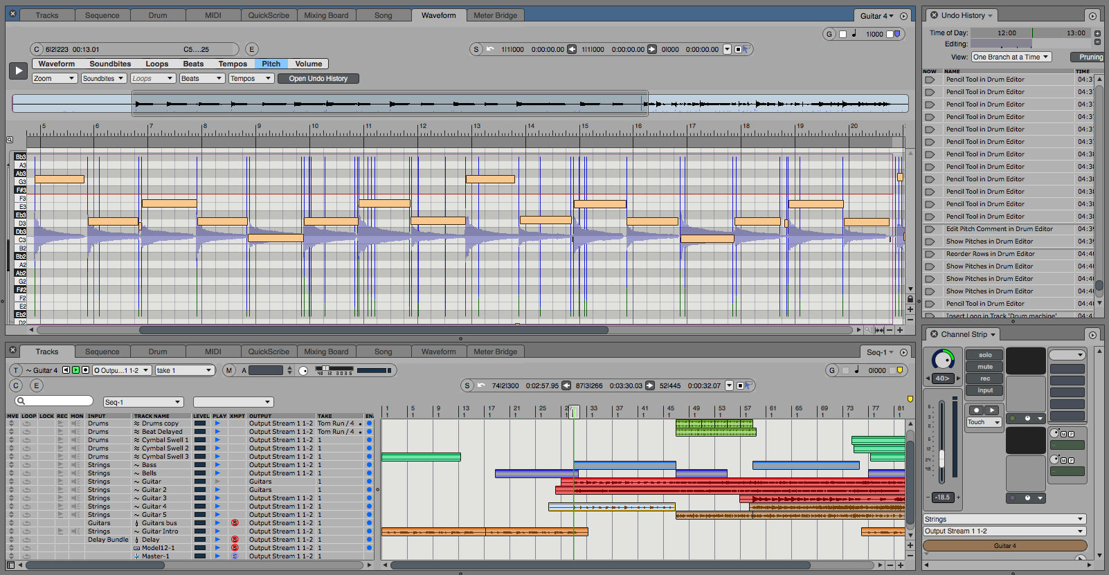 Tracks Overview horizontal split