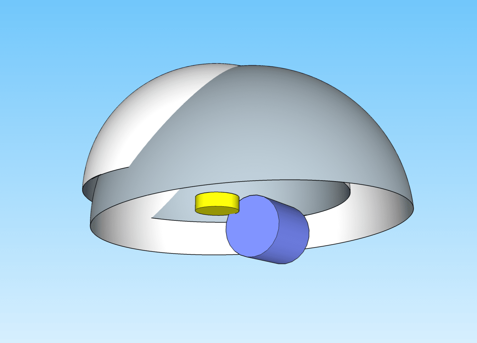 Intersecting Half Spheres