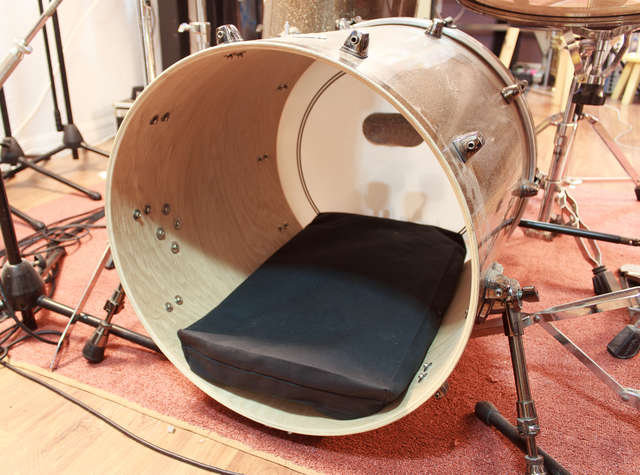 A perfect drum muffling pillow