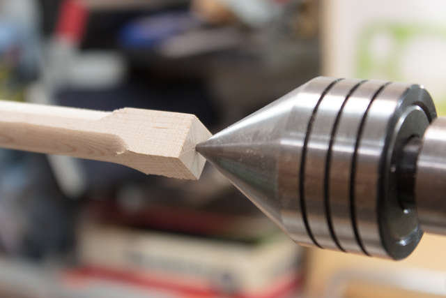 Centered on the lathe