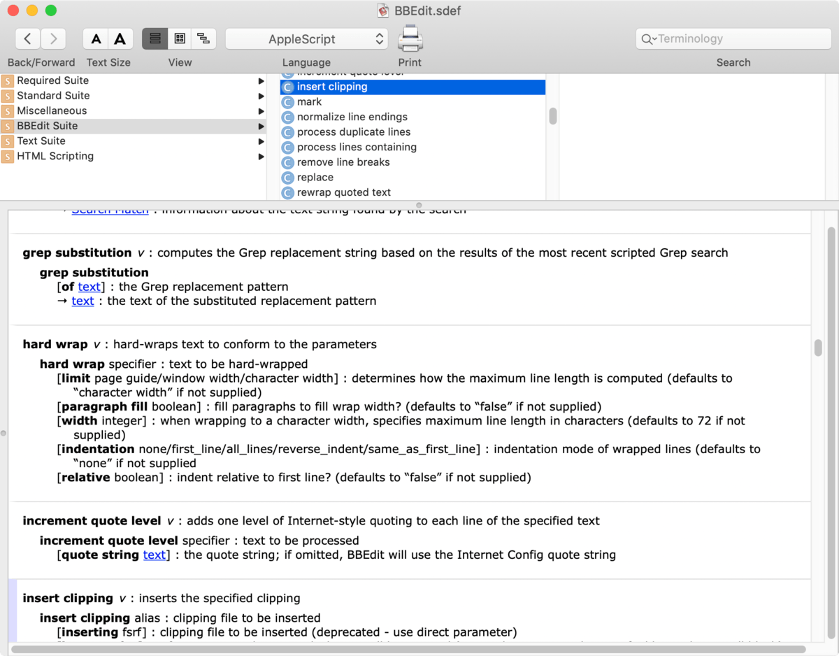 Applescript and Automator (BBEdit)