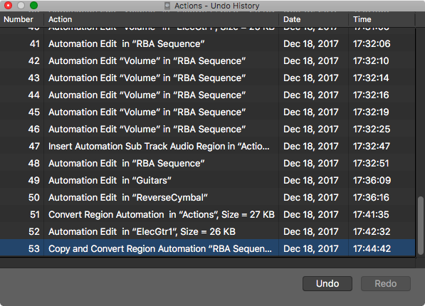 Undo History