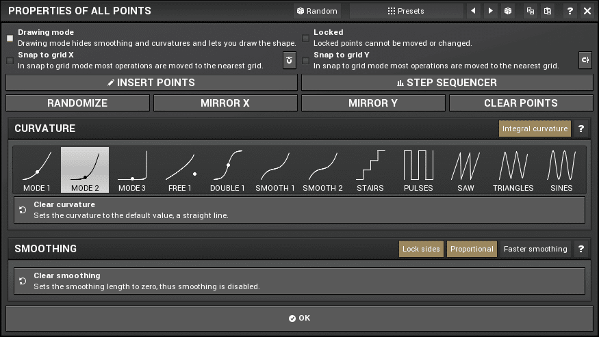 Points Properties