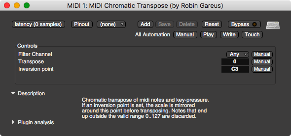 MIDI Chromatic Transpose