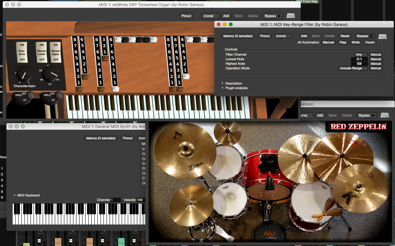 Review of Mixbus instrument and MIDI plugins