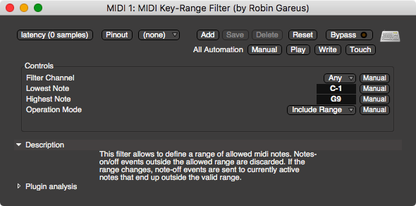MIDI Key-Range Filter