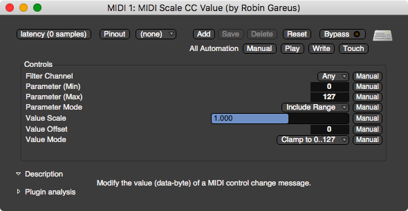 MIDI Scale CC Value