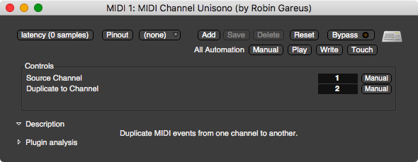 MIDI Channel Unisono