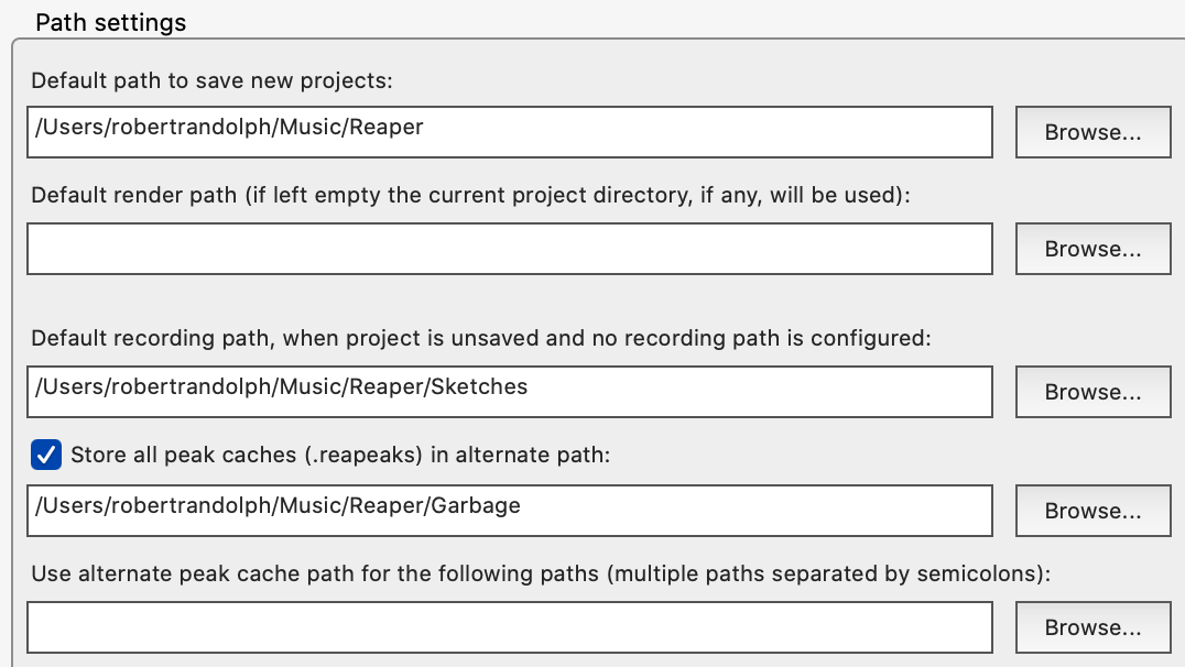 Path Settings