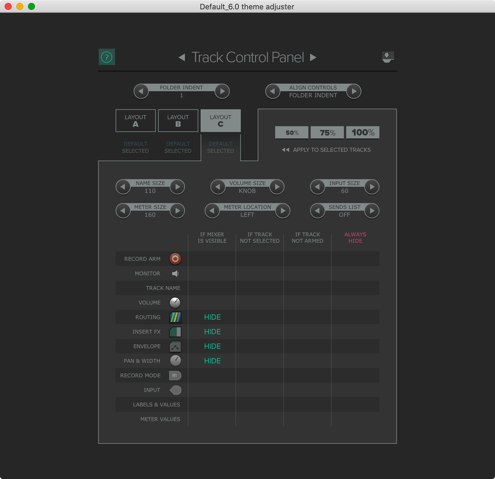 TCP Theme Settings