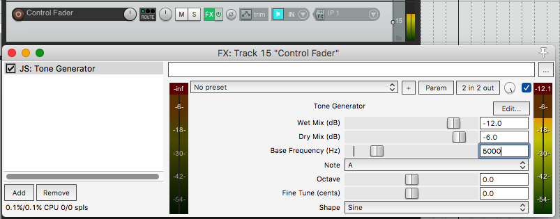 Fader FX Setup