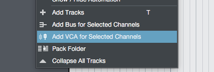 Every DAW needs VCAs, and S1 provides them.